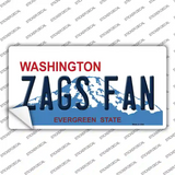 Zags Fan Novelty Sticker Decal