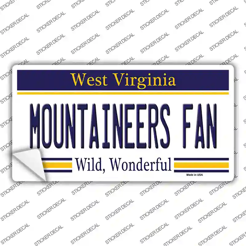 Mountaineers Fan Novelty Sticker Decal