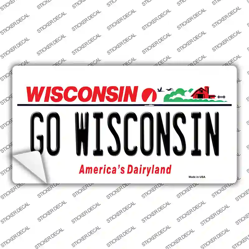 Go Wisconsin Novelty Sticker Decal