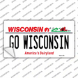 Go Wisconsin Novelty Sticker Decal