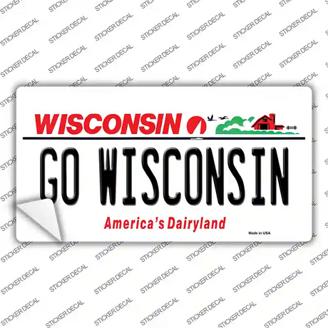 Go Wisconsin Novelty Sticker Decal