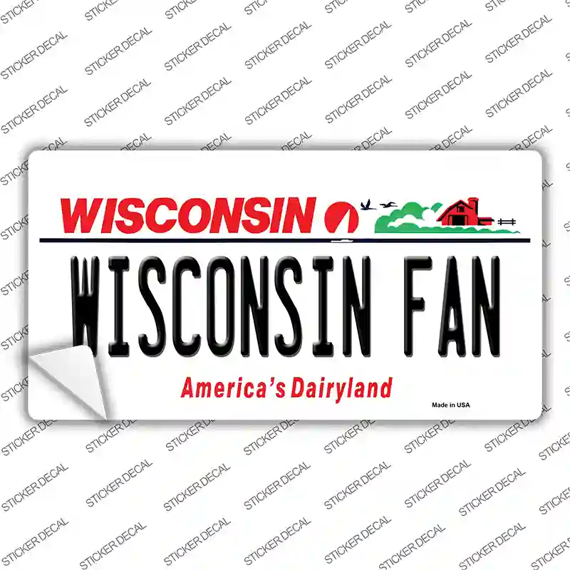 Wisconsin Fan Novelty Sticker Decal
