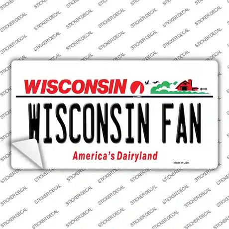 Wisconsin Fan Novelty Sticker Decal