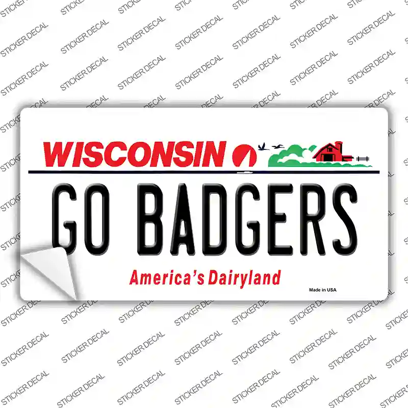 Go Badgers Novelty Sticker Decal
