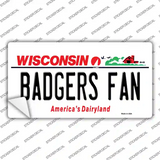 Badgers Fan Novelty Sticker Decal