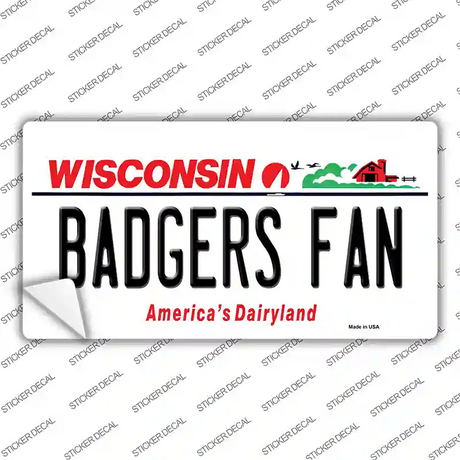 Badgers Fan Novelty Sticker Decal