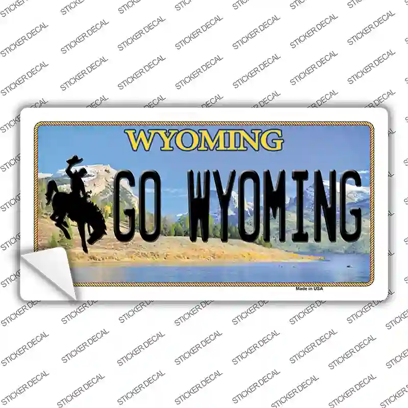 Go Wyoming Novelty Sticker Decal