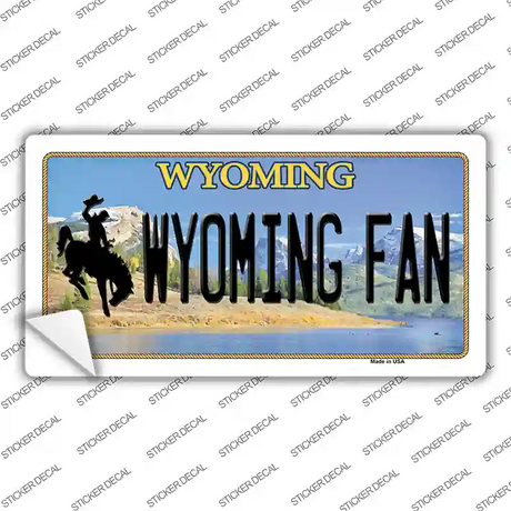 Wyoming Fan Novelty Sticker Decal