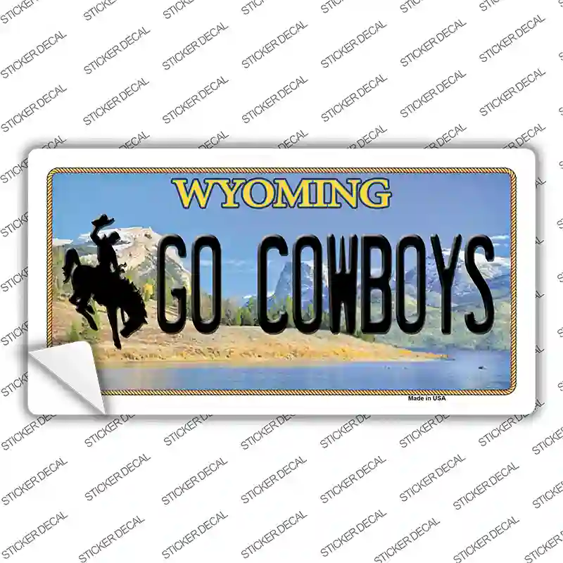 Go Cowboys Wyoming Novelty Sticker Decal