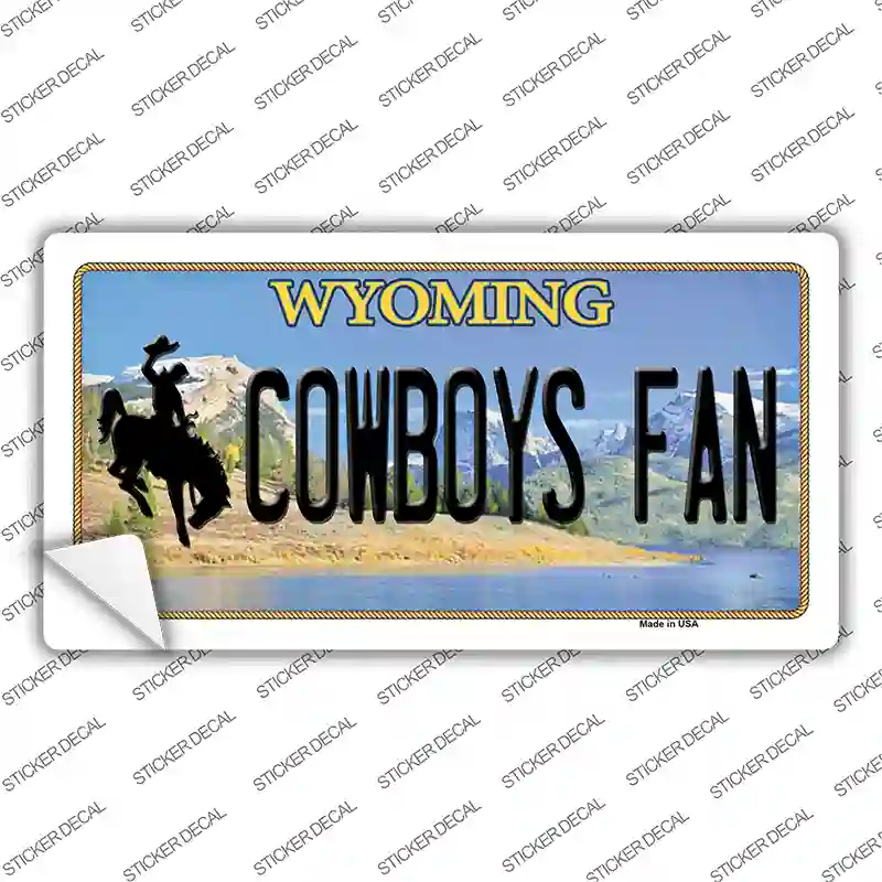 Cowboys Fan Wyoming Novelty Sticker Decal