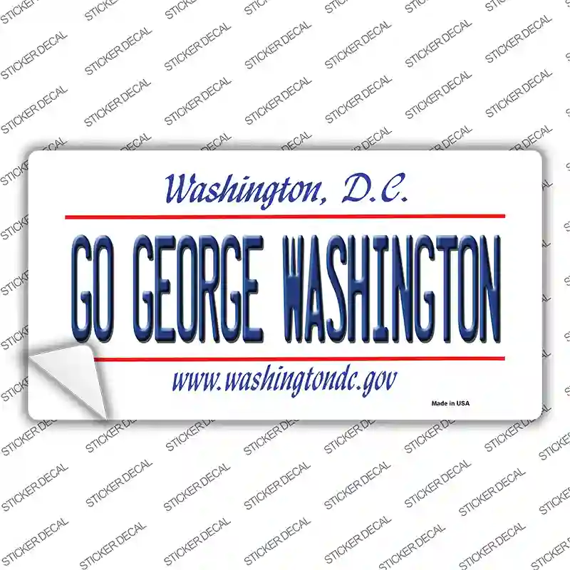 Go George Washington Novelty Sticker Decal