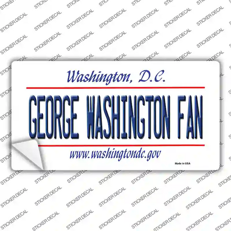 George Washington Fan Novelty Sticker Decal