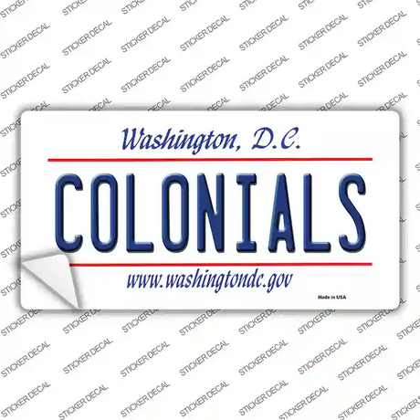 Colonials Novelty Sticker Decal