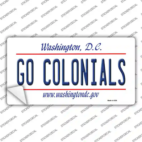 Go Colonials Novelty Sticker Decal
