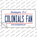 Colonials Fan Novelty Sticker Decal