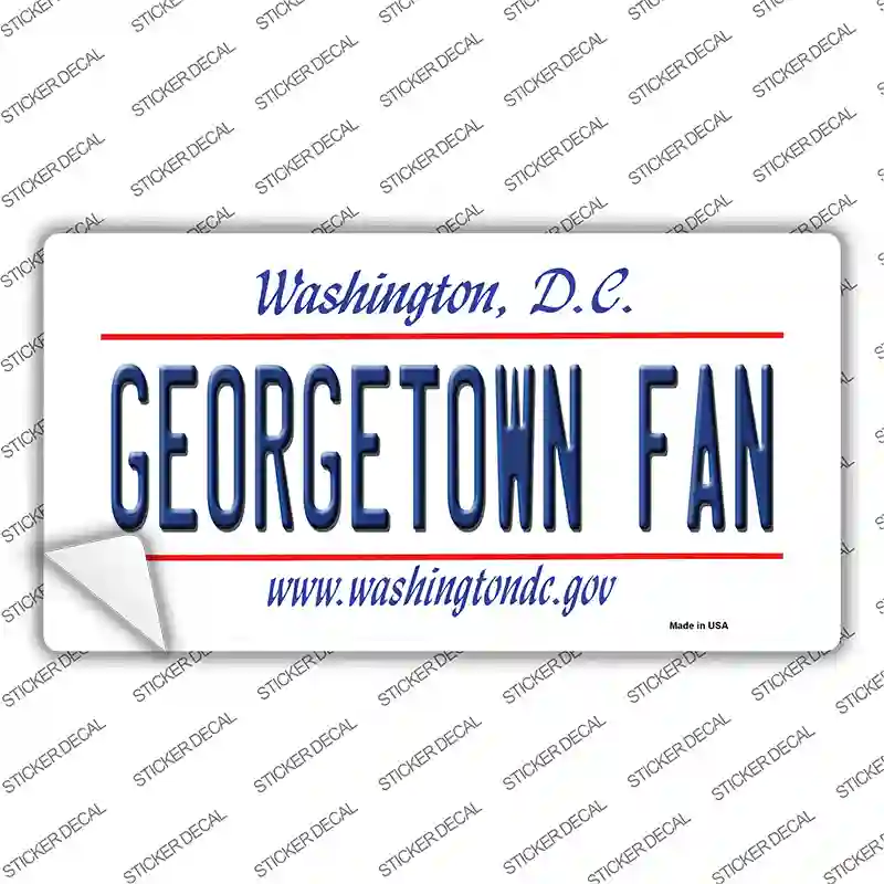 Georgetown Fan Novelty Sticker Decal