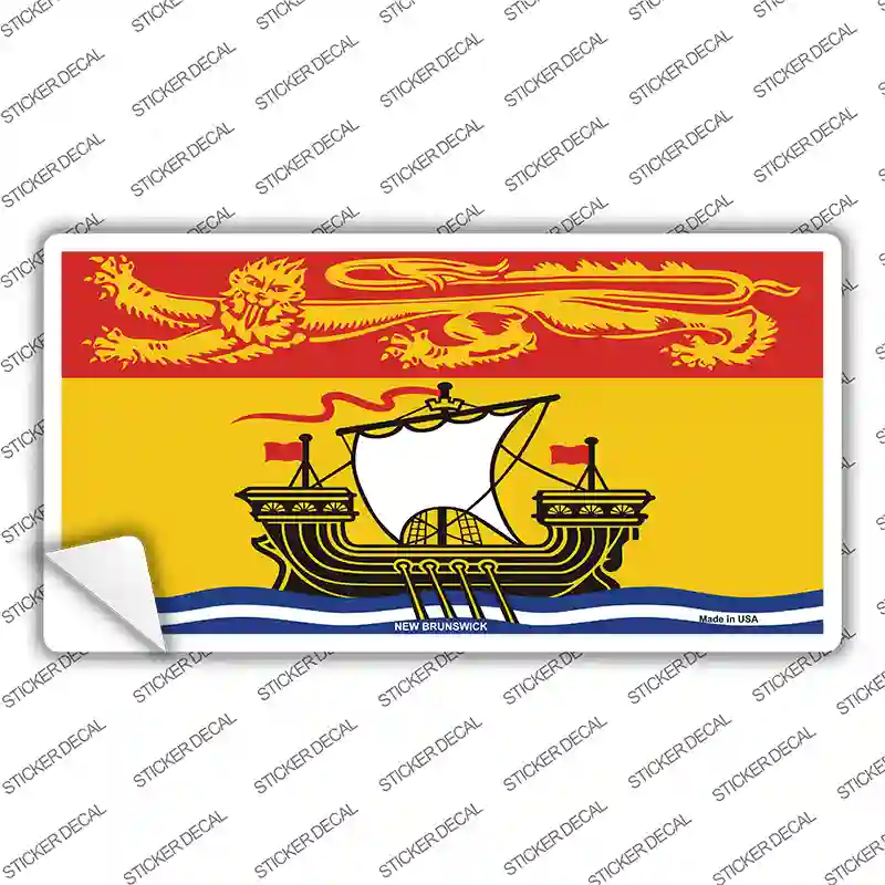 New Brunswick Canada Flag Novelty Sticker Decal