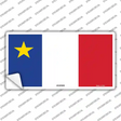 Acadian Canada Flag Novelty Sticker Decal