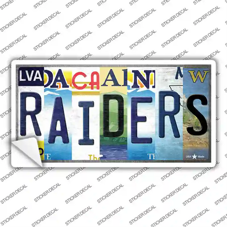 Raiders Strip Art Novelty Sticker Decal