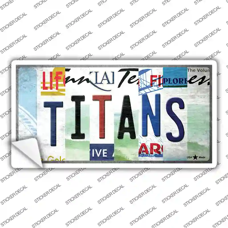 Titans Strip Art Novelty Sticker Decal