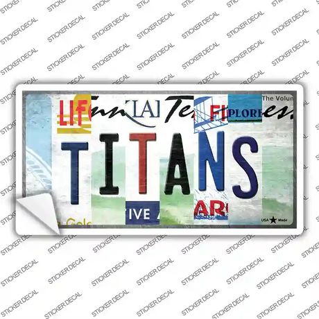 Titans Strip Art Novelty Sticker Decal