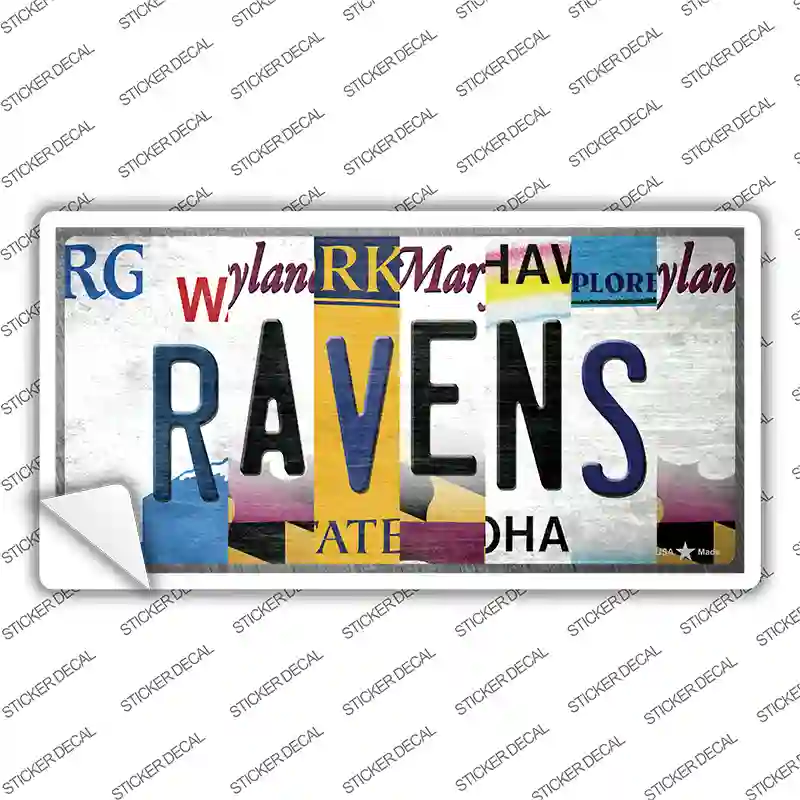 Ravens Strip Art Novelty Sticker Decal