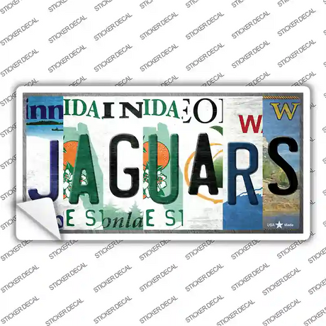 Jaguars Strip Art Novelty Sticker Decal