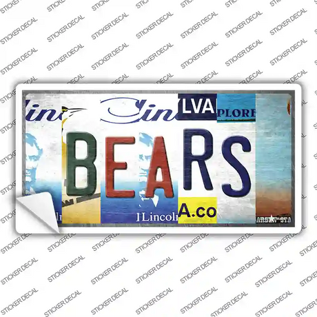 Bears Strip Art Novelty Sticker Decal