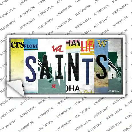 Saints Strip Art Novelty Sticker Decal