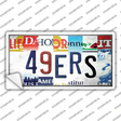 49ers Strip Art Novelty Sticker Decal
