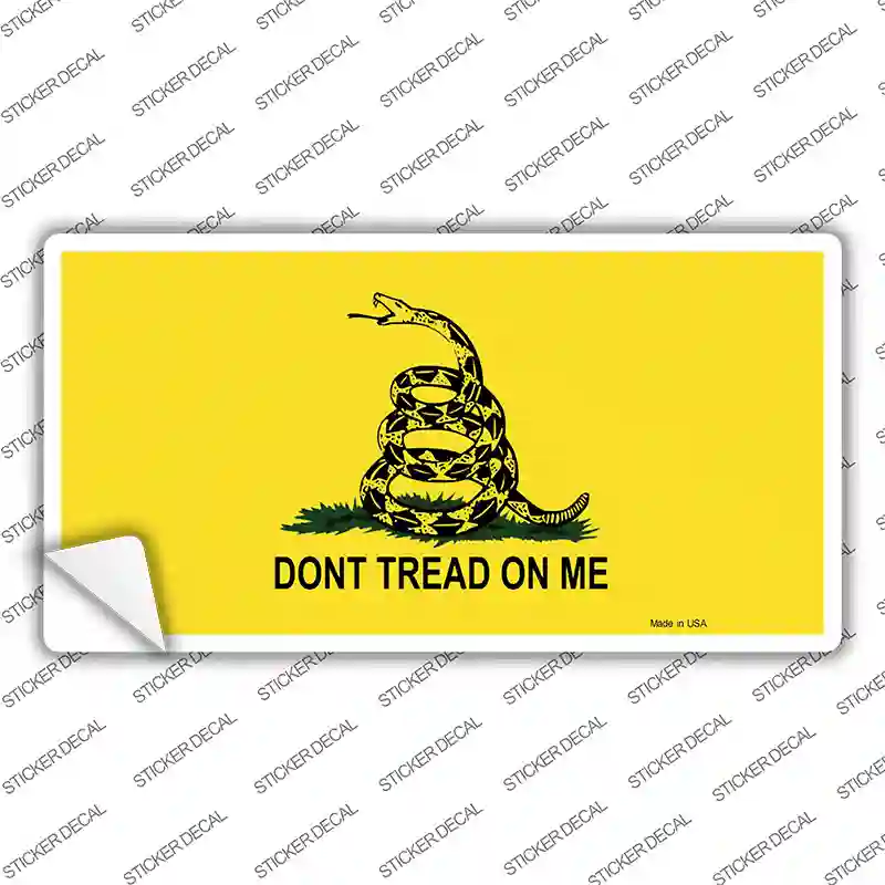 Dont Tread On Me Yellow Novelty Sticker Decal