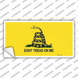 Dont Tread On Me Yellow Novelty Sticker Decal