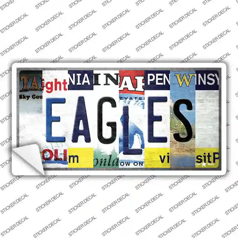 Eagles Strip Art Novelty Sticker Decal