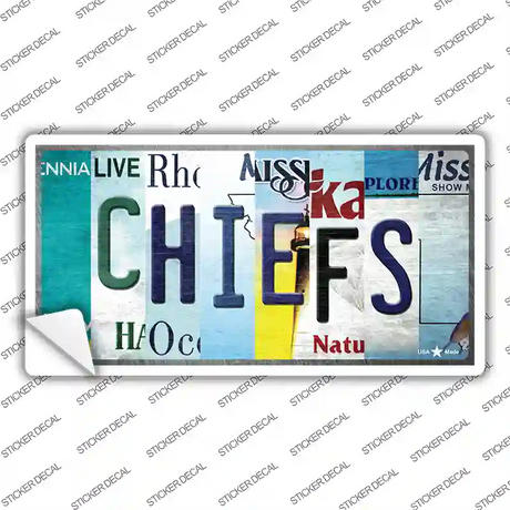 Chiefs Strip Art Novelty Sticker Decal