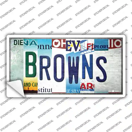 Browns Strip Art Novelty Sticker Decal