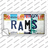 Rams Strip Art Novelty Sticker Decal