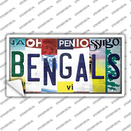 Bengals Strip Art Novelty Sticker Decal