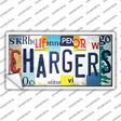 Chargers Strip Art Novelty Sticker Decal