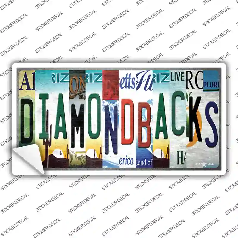 Diamondbacks Strip Art Novelty Sticker Decal