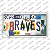 Braves Strip Art Novelty Sticker Decal