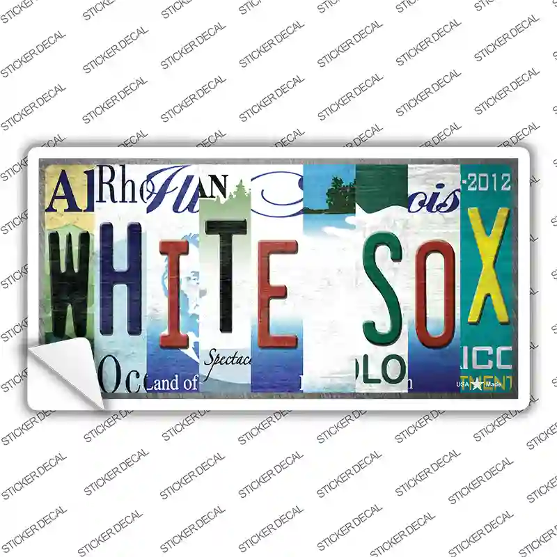 White Sox Strip Art Novelty Sticker Decal