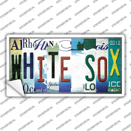 White Sox Strip Art Novelty Sticker Decal