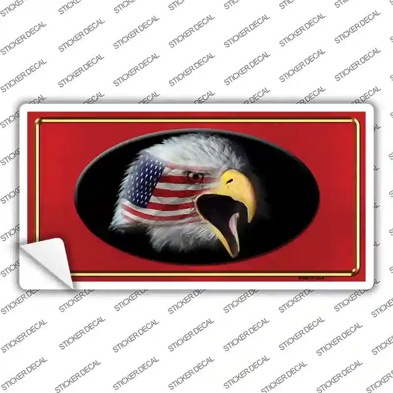 American Flag Eagle Red Novelty Sticker Decal