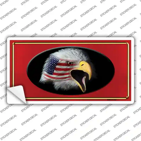 American Flag Eagle Red Novelty Sticker Decal