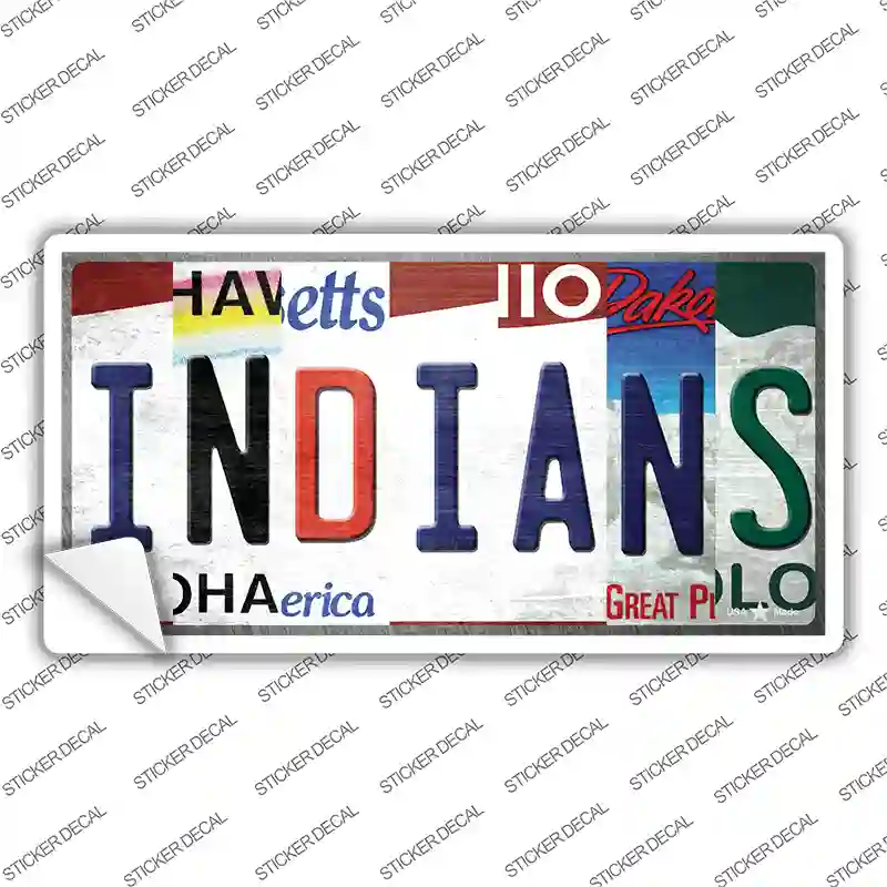 Indians Strip Art Novelty Sticker Decal