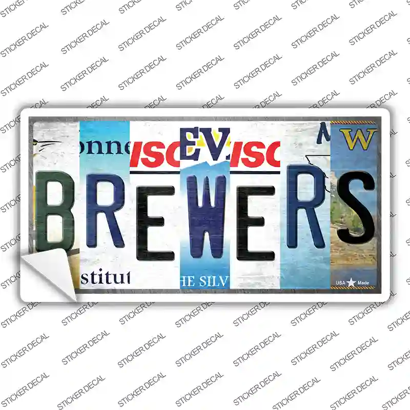 Brewers Strip Art Novelty Sticker Decal