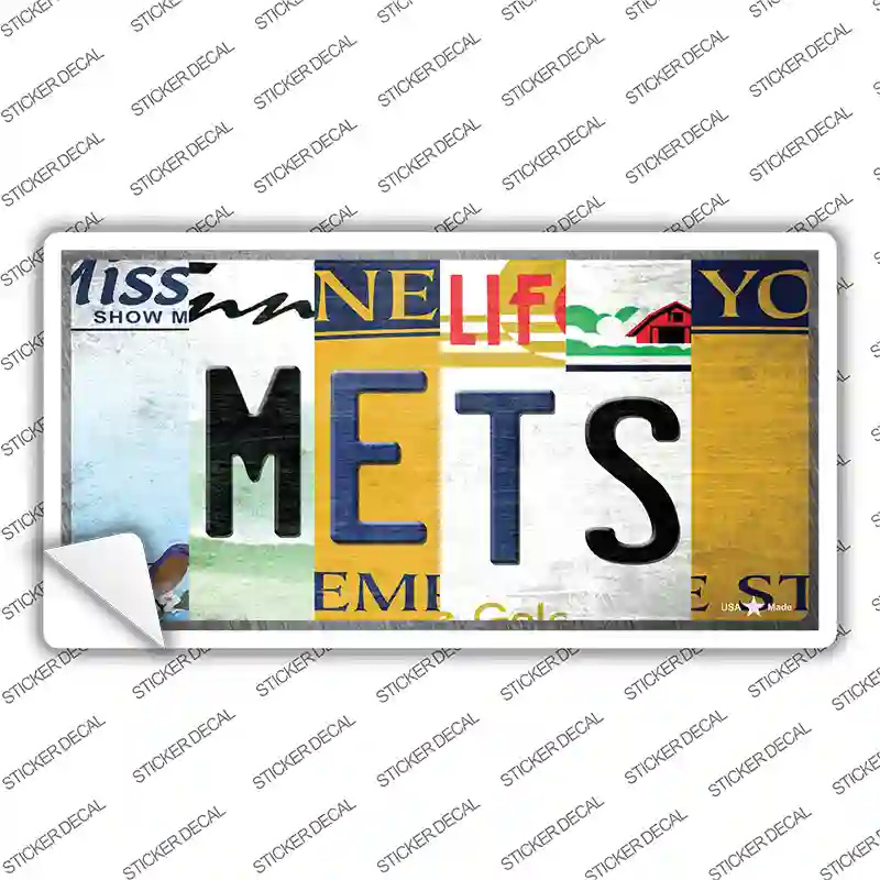 Mets Strip Art Novelty Sticker Decal