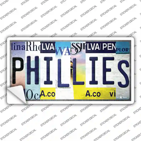 Phillies Strip Art Novelty Sticker Decal