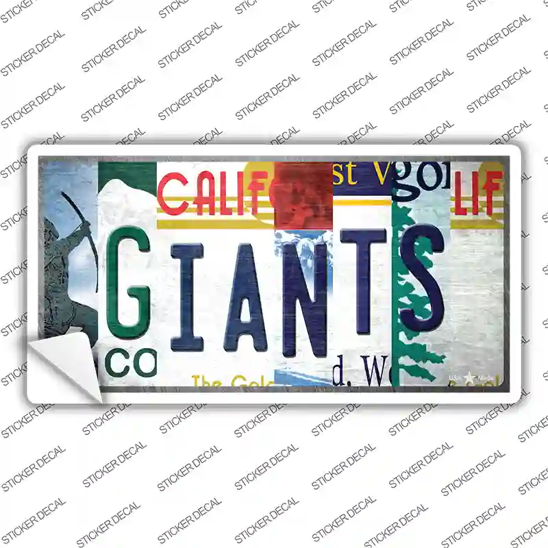 Giants California Strip Art Novelty Sticker Decal