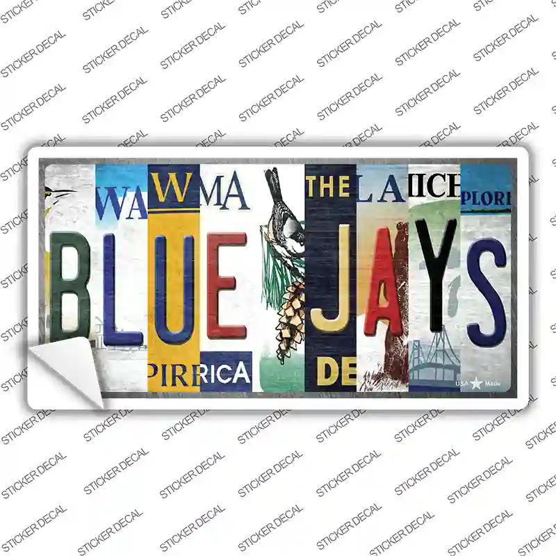 Blue Jays Strip Art Novelty Sticker Decal